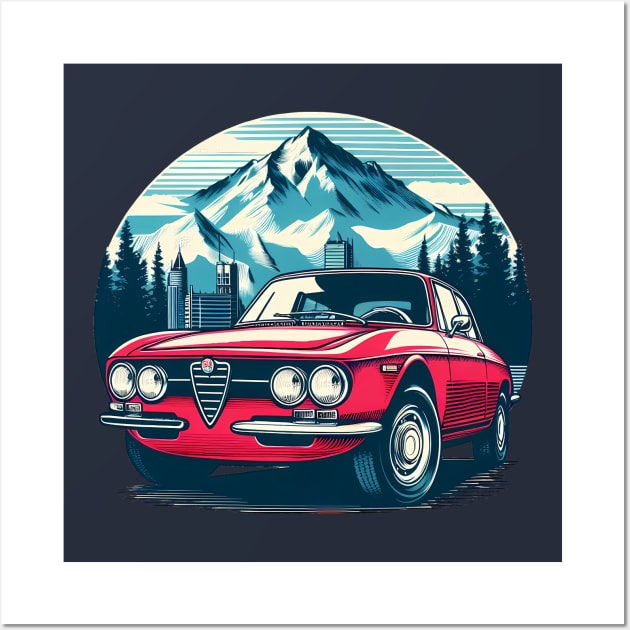 Alfa Romeo 2000 GTV Wall Art by TaevasDesign